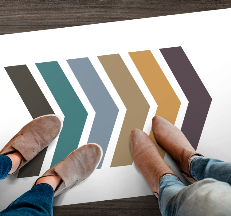 미니멀리스트 효과 비닐 카펫 지그재그 패턴 스트라이프 - TenStickers