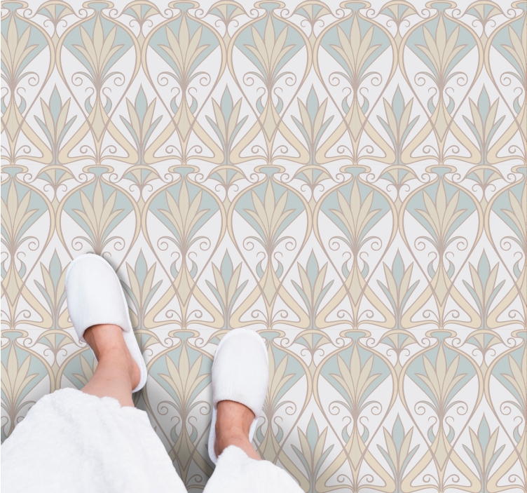 미니멀리스트 효과 비닐 카펫 우아한 꽃에서 영감을 받다 - TenStickers