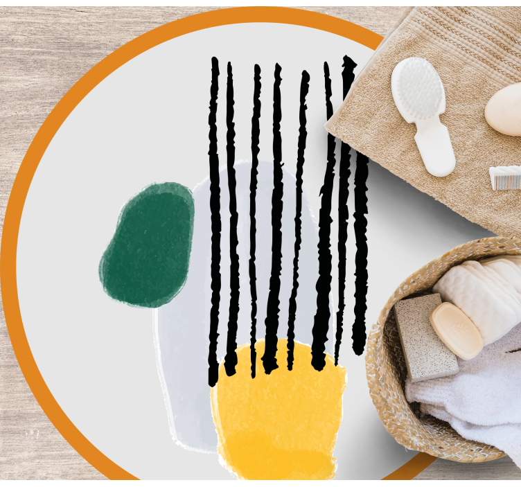 미니멀리스트 효과 비닐 카펫 기하학적 색상 구분 - TenStickers