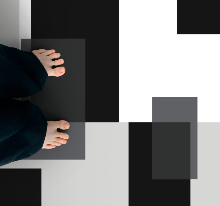 미니멀리스트 효과 비닐 카펫 단색 정사각형 디자인 - TenStickers