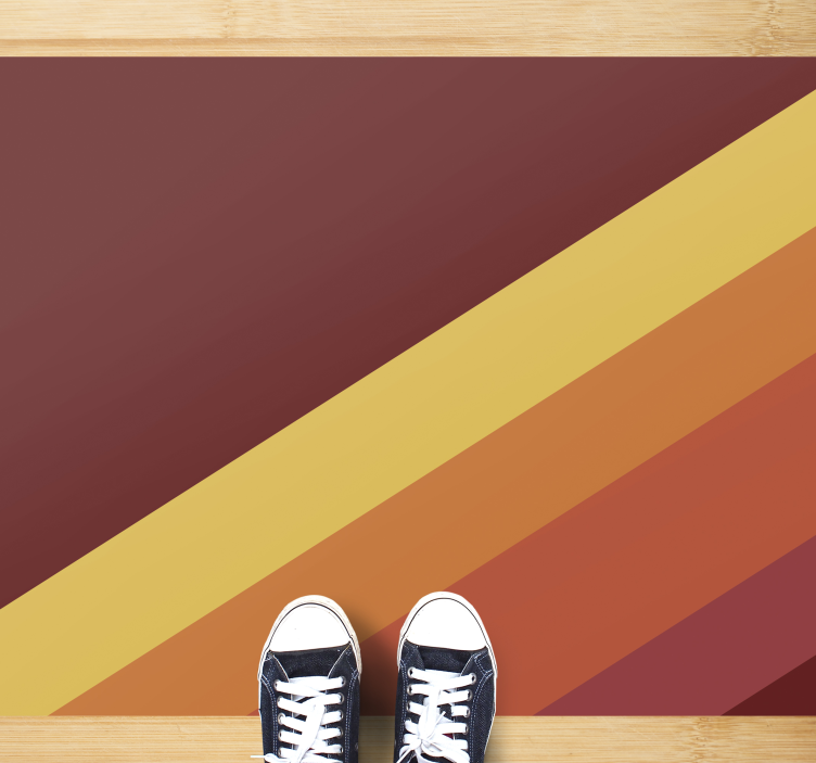 미니멀리스트 효과 비닐 카펫 생동감 있는 스트라이프 모티프 - TenStickers