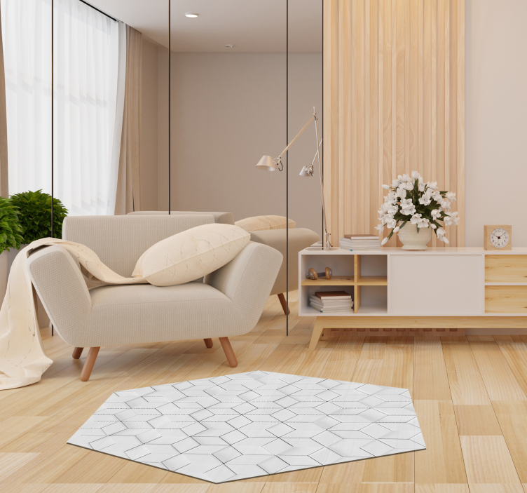 거실용 비닐 깔개 최소한의 기하학적 패턴 - TenStickers