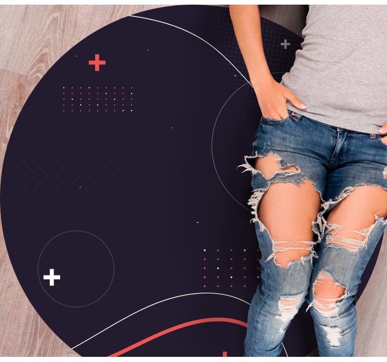 모던 효과 비닐 카펫 추상 곡선 패턴 - TenStickers