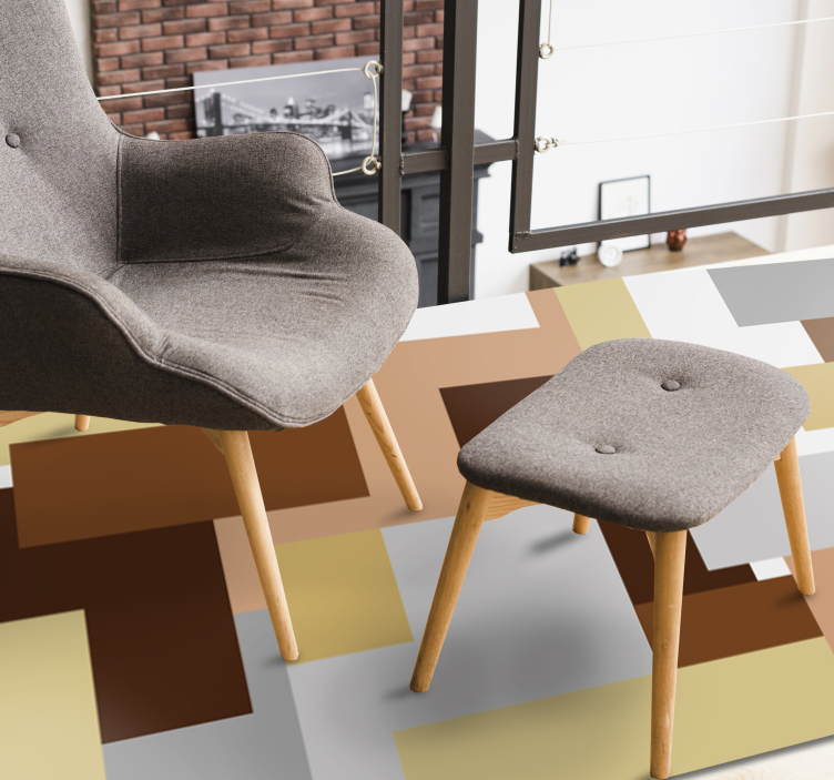 모던 효과 비닐 카펫 추상 기하학적 패턴 - TenStickers