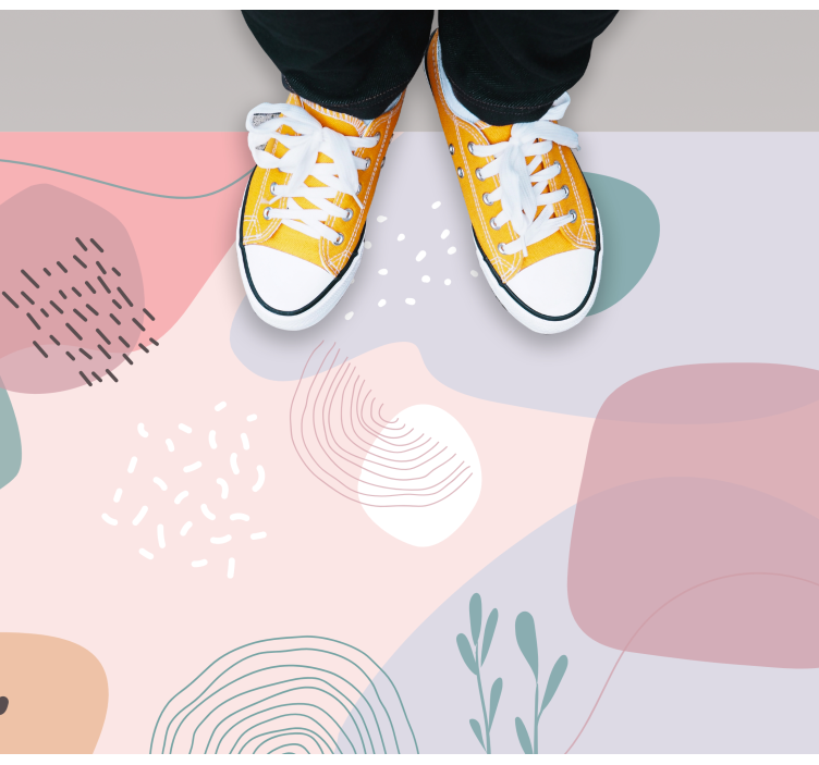 모던 효과 비닐 카펫 추상 부드러운 형태 - TenStickers