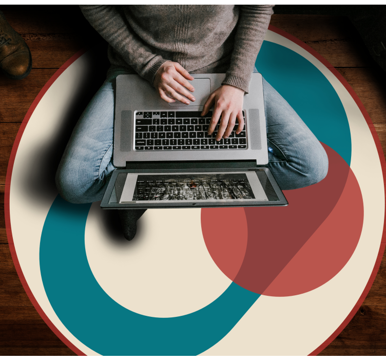 모던 효과 비닐 카펫 조화로운 원형 디자인 - TenStickers