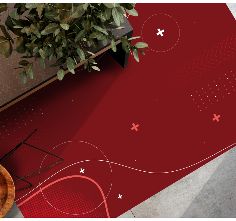 모던 효과 비닐 카펫 동적인 추상 패턴 - TenStickers