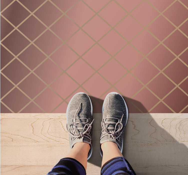 모던 효과 비닐 카펫 우아한 다이아몬드 패턴 - TenStickers