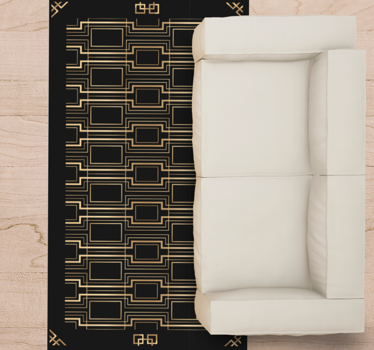 모던 효과 비닐 카펫 우아한 기하학적 패턴 - TenStickers