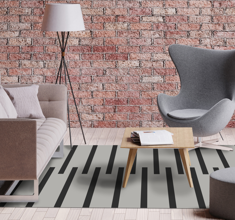 모던 효과 비닐 카펫 세련된 스트라이프 패턴 - TenStickers