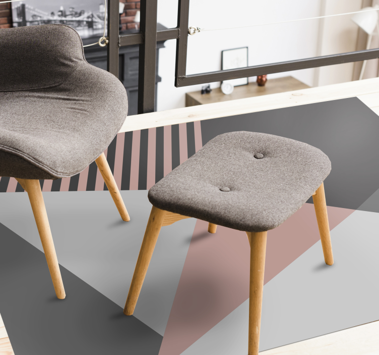 모던 효과 비닐 카펫 삼각형 기하학 무늬 - TenStickers