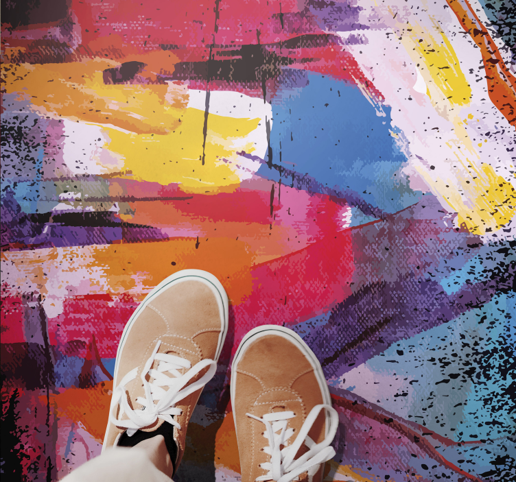 모던 효과 비닐 카펫 생동감 있는 추상 스플래시 - TenStickers