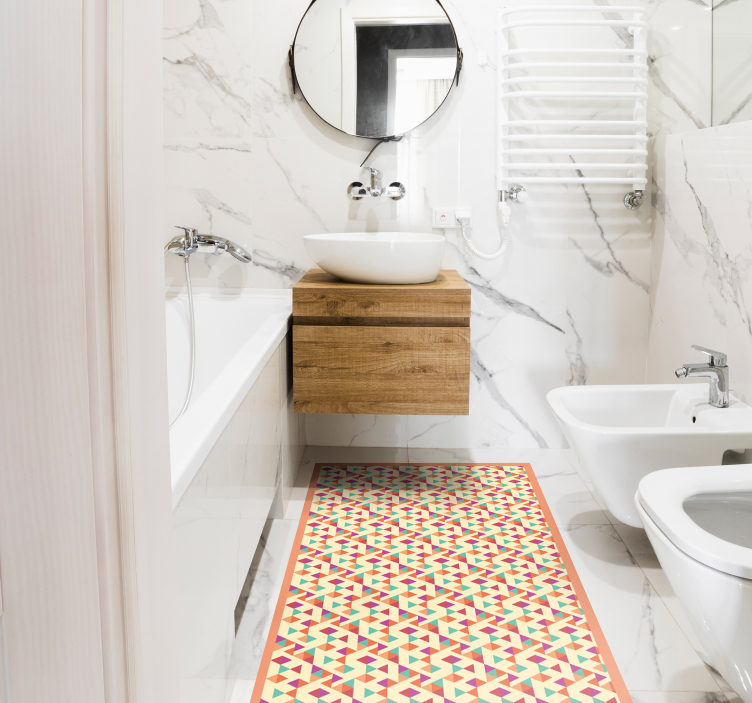 모자이크 효과 비닐 카펫 모자이크 무늬 러너 - TenStickers