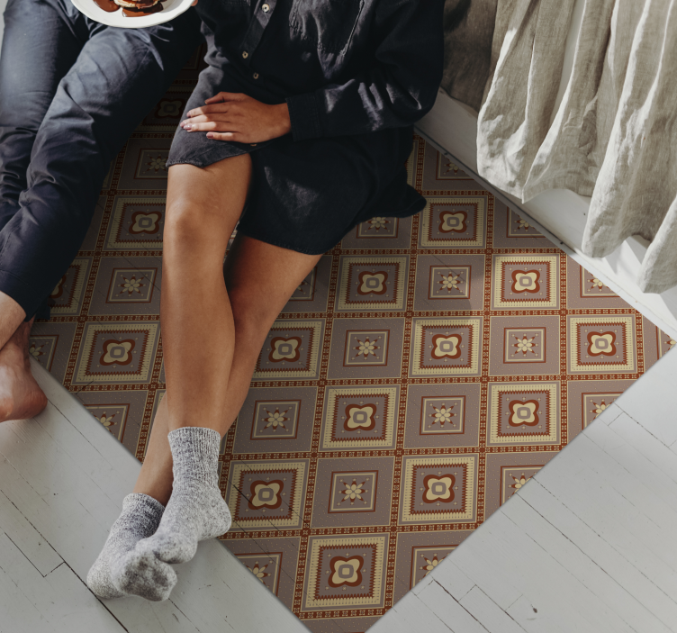 모자이크 효과 비닐 카펫 장식 타일 배열 - TenStickers