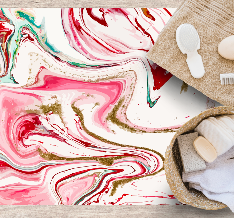 여러 가지 빛깔의 수채화 성운 텍스처 카펫 - TenStickers