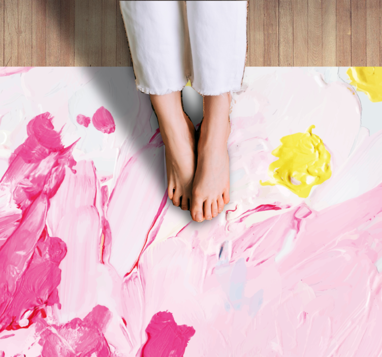 비닐 카펫 자연 추상 꽃 색조 - TenStickers