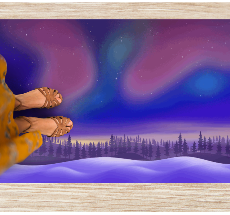 비닐 카펫 자연 오로라 밤하늘 - TenStickers