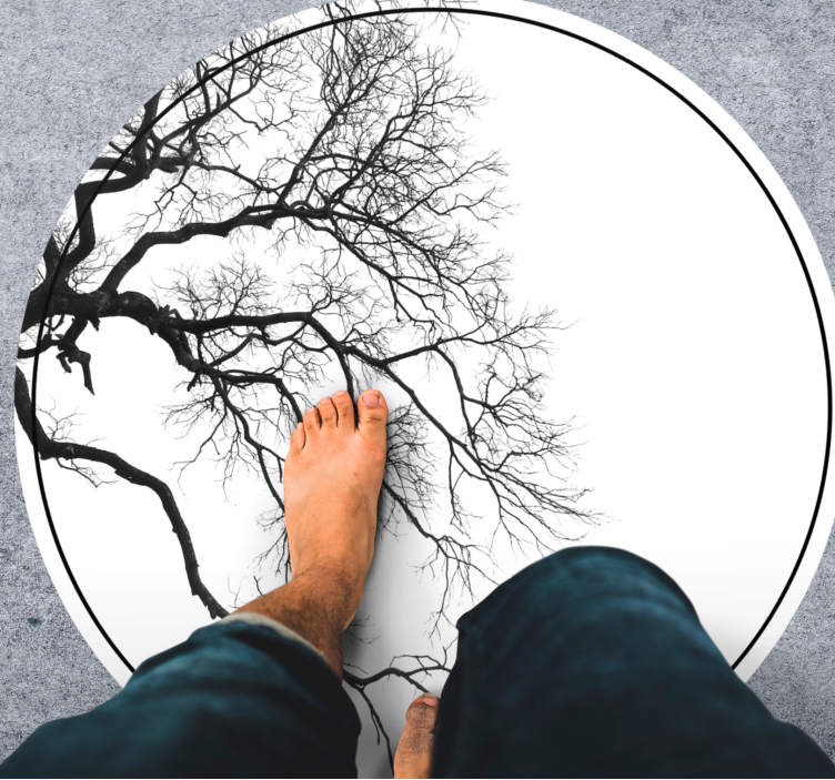 비닐 카펫 자연 가지 실루엣 아트 - TenStickers