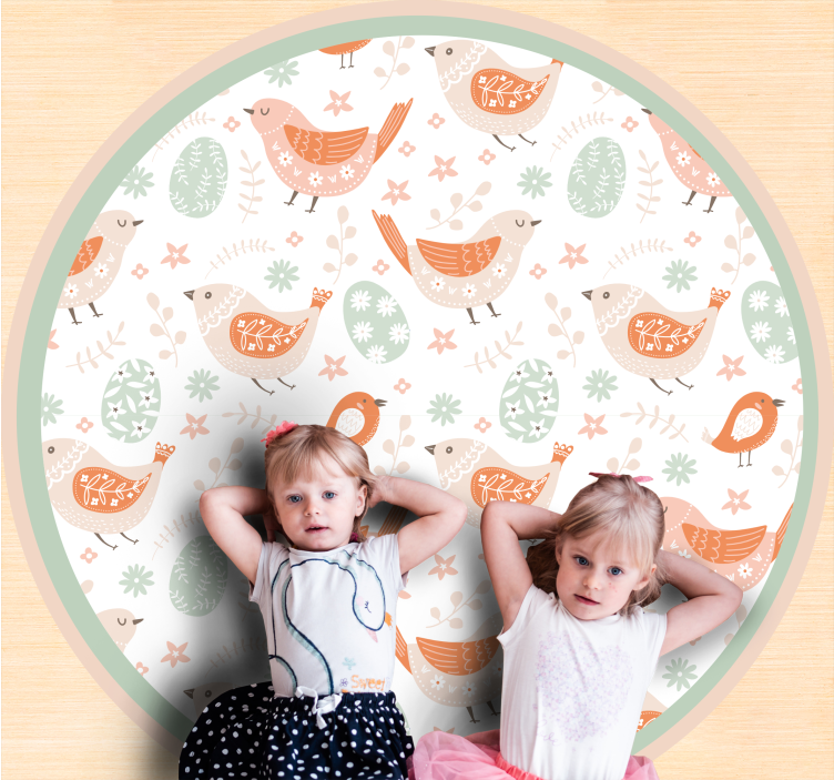 비닐 카펫 자연 기분 좋은 새 모티프 - TenStickers