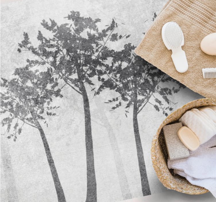 비닐 카펫 자연 숲의 실루엣 - TenStickers