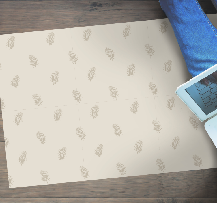 비닐 카펫 자연 잎무늬 포인트 - TenStickers