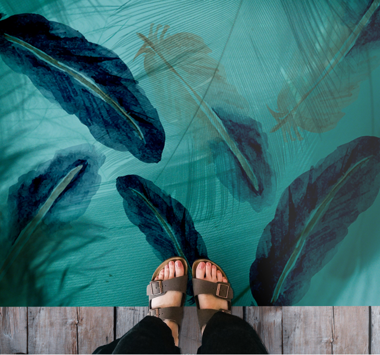 비닐 카펫 자연 열대 우림의 초록 오아시스 - TenStickers