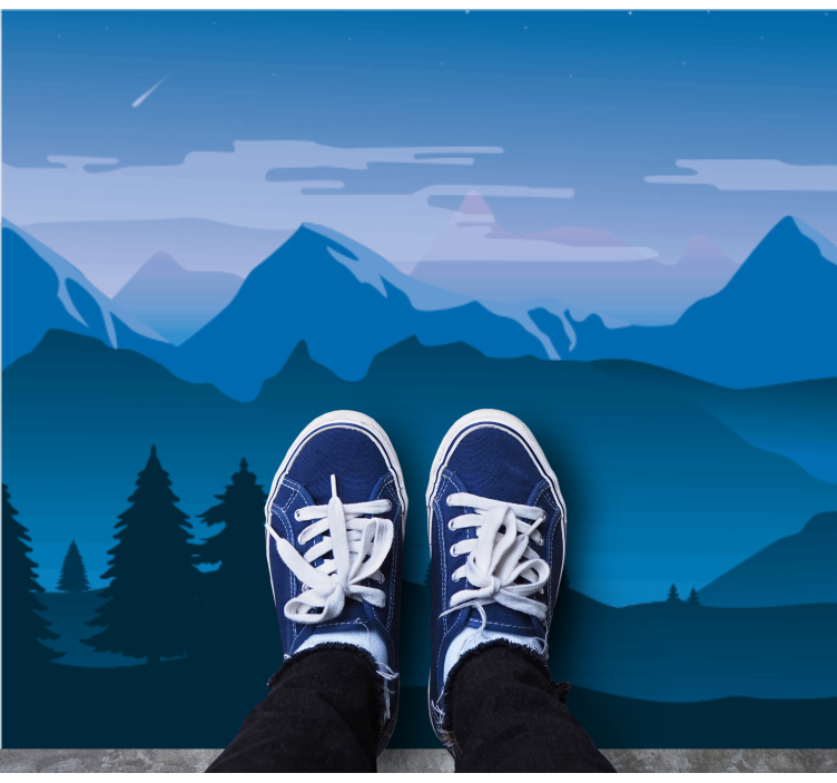 비닐 카펫 자연 산의 경치 - TenStickers