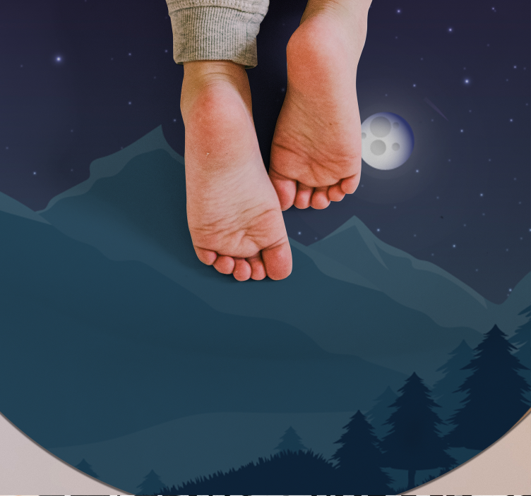 비닐 카펫 자연 산악지대의 해질녘 - TenStickers