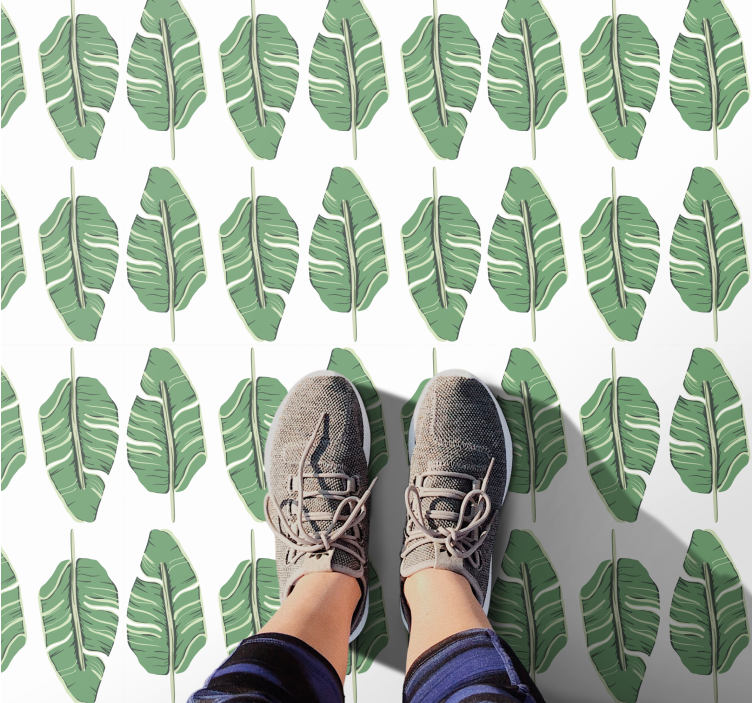 비닐 카펫 자연 화려한 잎 모티프 - TenStickers