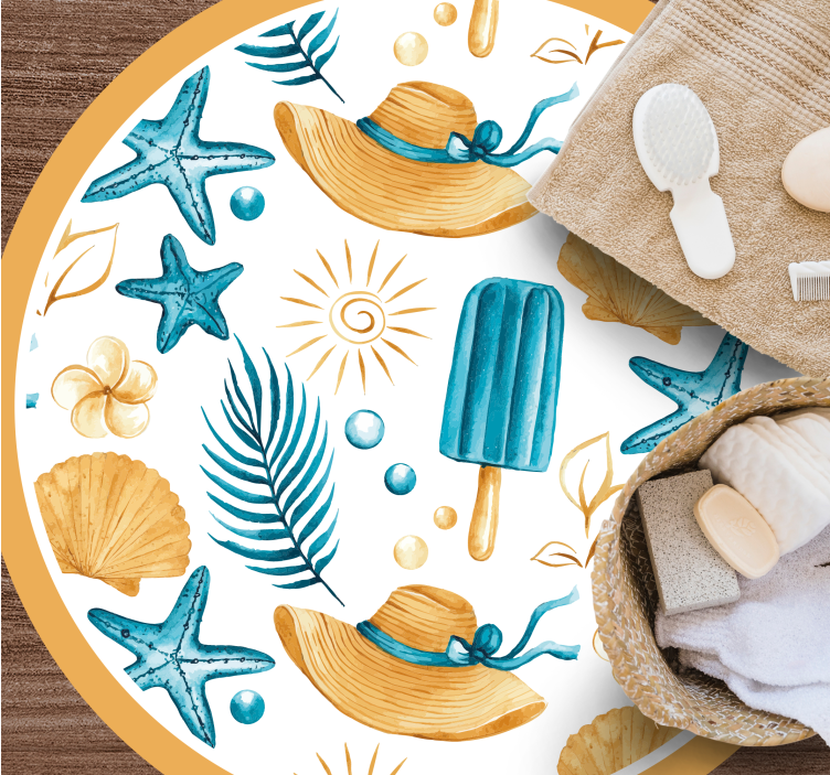 비닐 카펫 자연 여름 휴가 분위기 - TenStickers