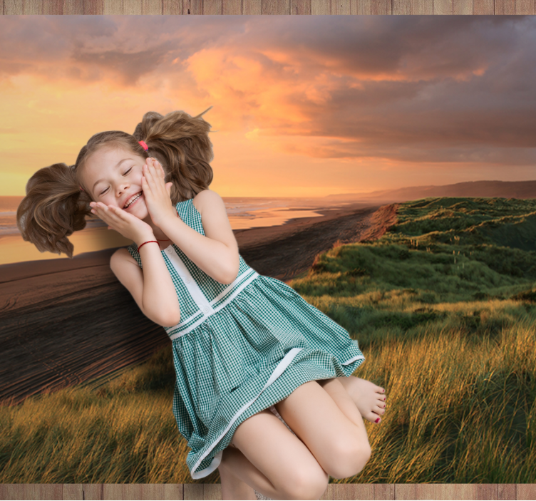 비닐 카펫 자연 석양 해변 풍경 - TenStickers