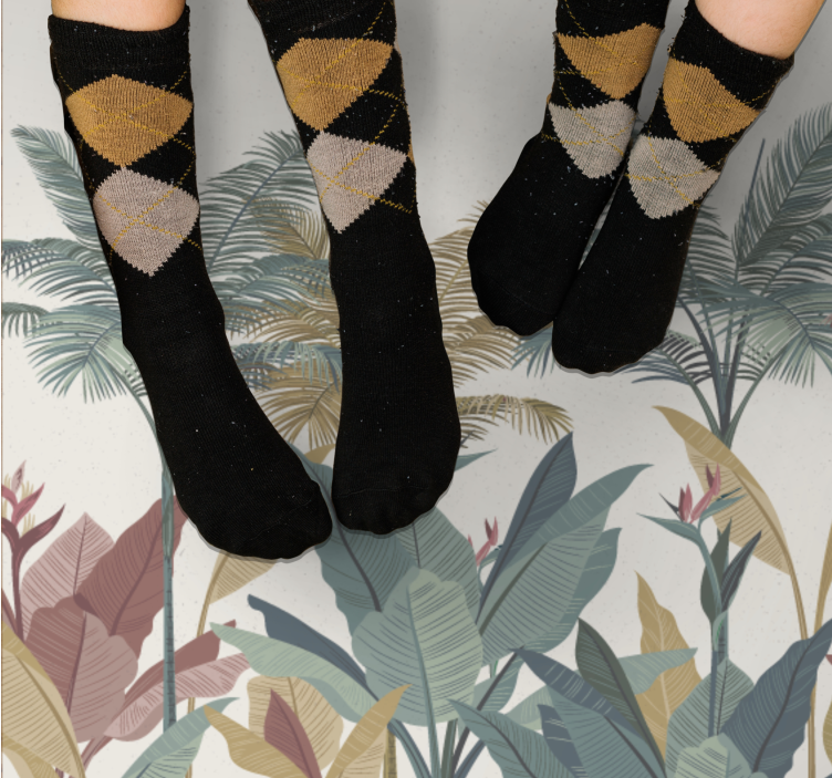 비닐 카펫 자연 열대 식물 팔레트 - TenStickers