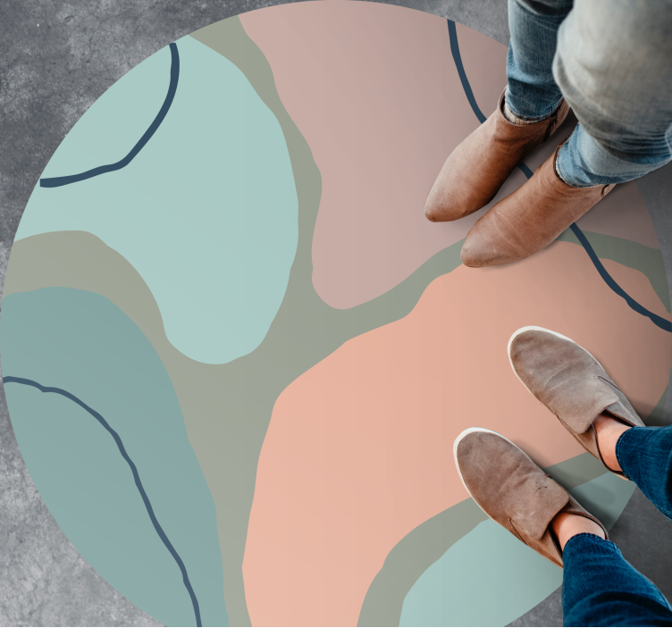 미니멀리스트 효과 비닐 카펫 추상적인 기하학적 모양 - TenStickers