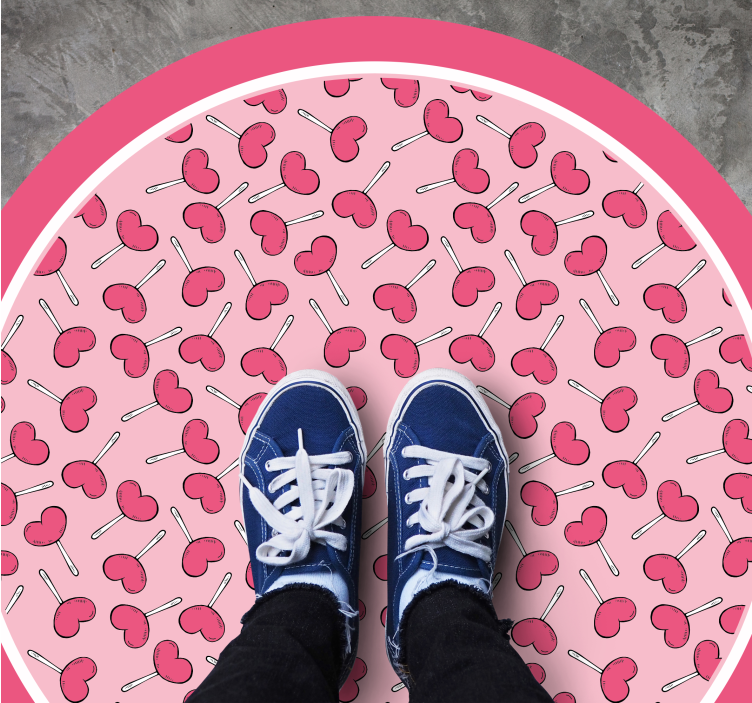 비닐 카펫 보육 체리 딜라이트 서클 - TenStickers