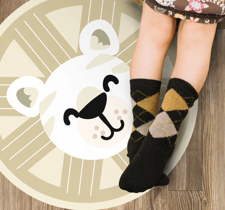 비닐 카펫 보육 웃는 사자 그래픽 - TenStickers