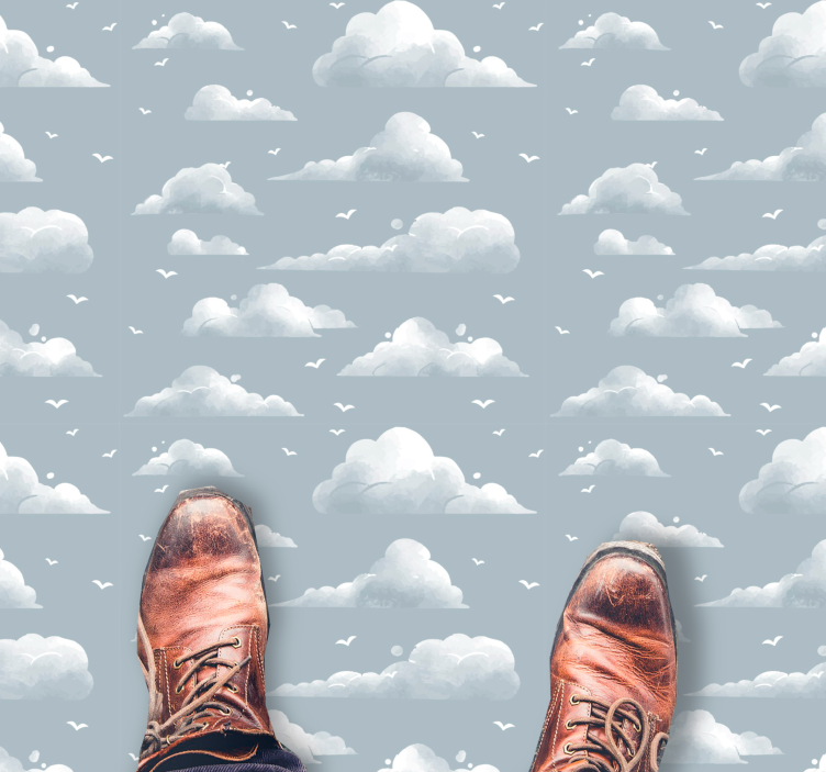 비닐 카펫 보육 구름 하늘 패턴 - TenStickers