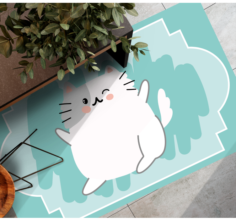 비닐 카펫 보육 귀여운 고양이 일러스트 - TenStickers