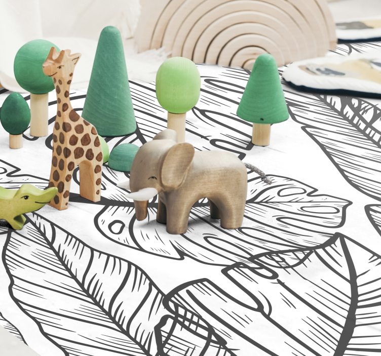 비닐 카펫 보육 열대 정글 테마 - TenStickers