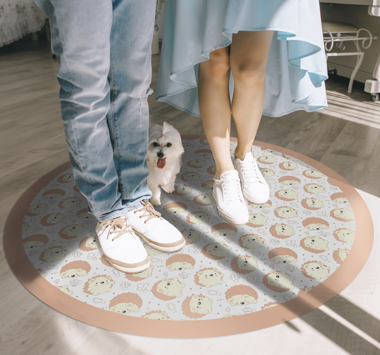 비닐 카펫 보육 사자 원형 패턴 - TenStickers