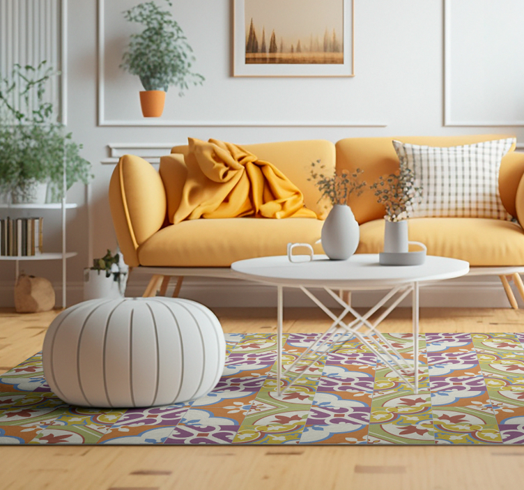 비닐 카펫 벤디미아 화려한 패턴 타일 - TenStickers