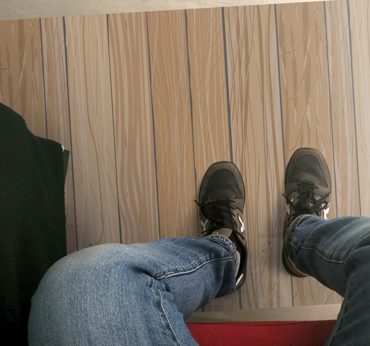 창백한 나무 보드 비닐 러너 - TenStickers