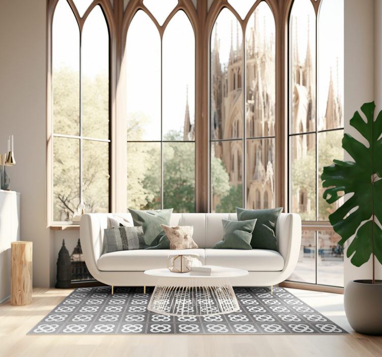 모자이크 효과 비닐 카펫 "바르셀로나의 파노트 거주지" - TenStickers