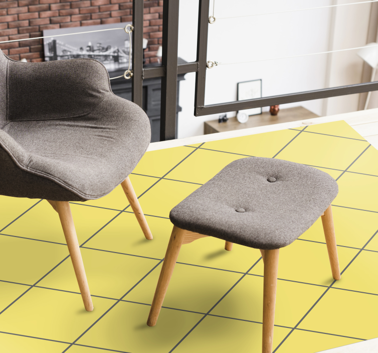 Pantone 마름모 노르딕 비닐 러그 - TenStickers