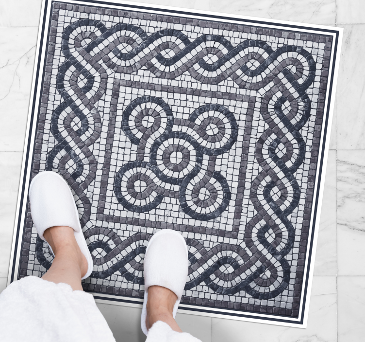 자갈 돌 모자이크 바닥 타일 - TenStickers