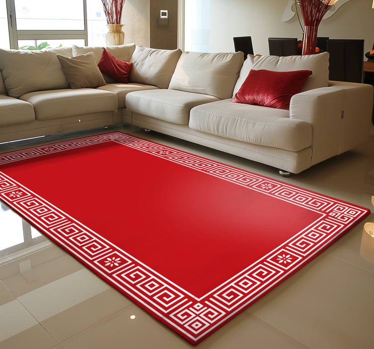 비닐 카펫 레드 고전적인 그리스 디자인 - TenStickers