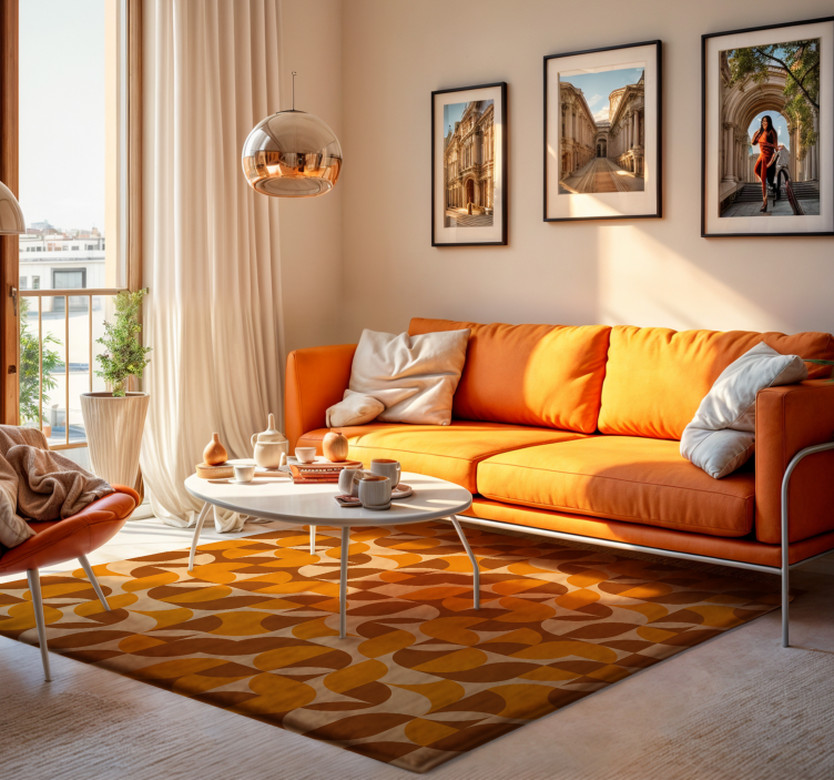 거실용 비닐 깔개 복고풍 - TenStickers