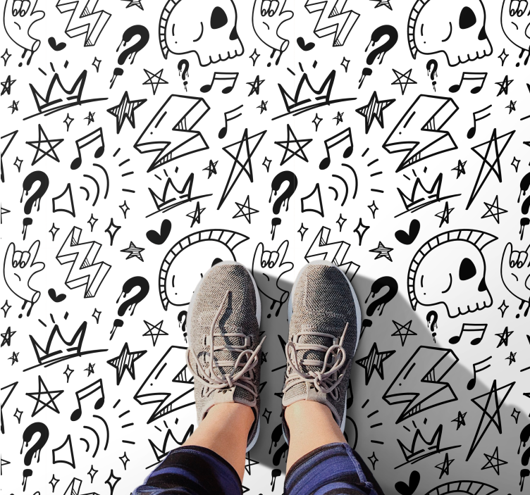 열대 효과 비닐 카펫 절충주의의 십대 패턴 - TenStickers