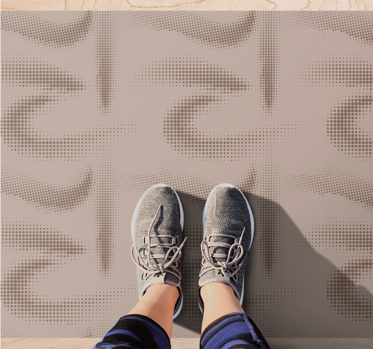 스칸디나비아 디자인 도트 패턴 비닐 깔개 - TenStickers