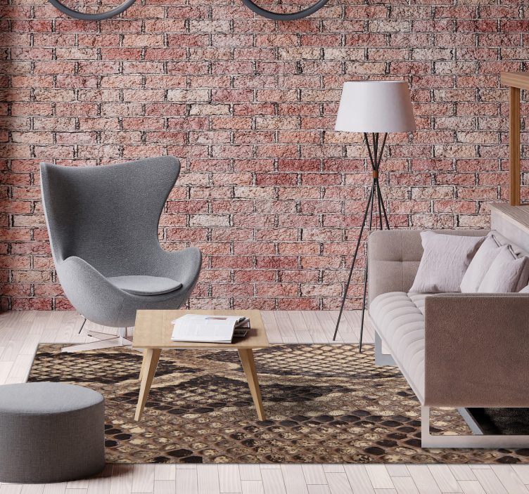 뱀 가죽 동물 프린트 비닐 깔개 - TenStickers