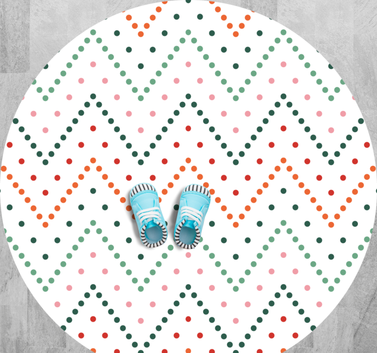 별이있는 비닐 카펫 지그재그 점무늬 - TenStickers